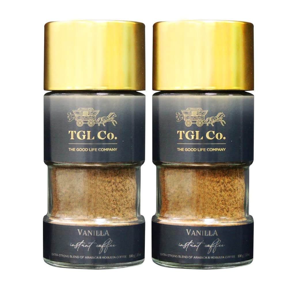 uk61yIvtFYVeL-1.jpg TGL Co. The Good Life Company Vanilla Flavoured Instant Coffee (200 Grams)|Blend Of Arabica & Robusta Coffee|Granular Coffee With No Added Sugar|Hot Or Cold Coffee, Powder, Bottle - Fast UK Delivery - Image 1