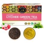 TEACURRY Lychee Flavor Green Tea (1 Month Pack, 30 Tea Bags) - Organic Lychee Green Tea | Rich In Vitamins & Minerals | Made With Natural Ingredients - Fast Shipping to USA & Canada