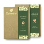 Octavius | Jasmine Green Tea - 100 Gm (Pack of 2) 100 Cups |100% Natural Ingredients | Loose Leaf | Jasmine Flower | Antioxident-Rich | Boost Immunity | Improves Sleep, Skin and Hair | 200Gm Box - Fast UK Delivery