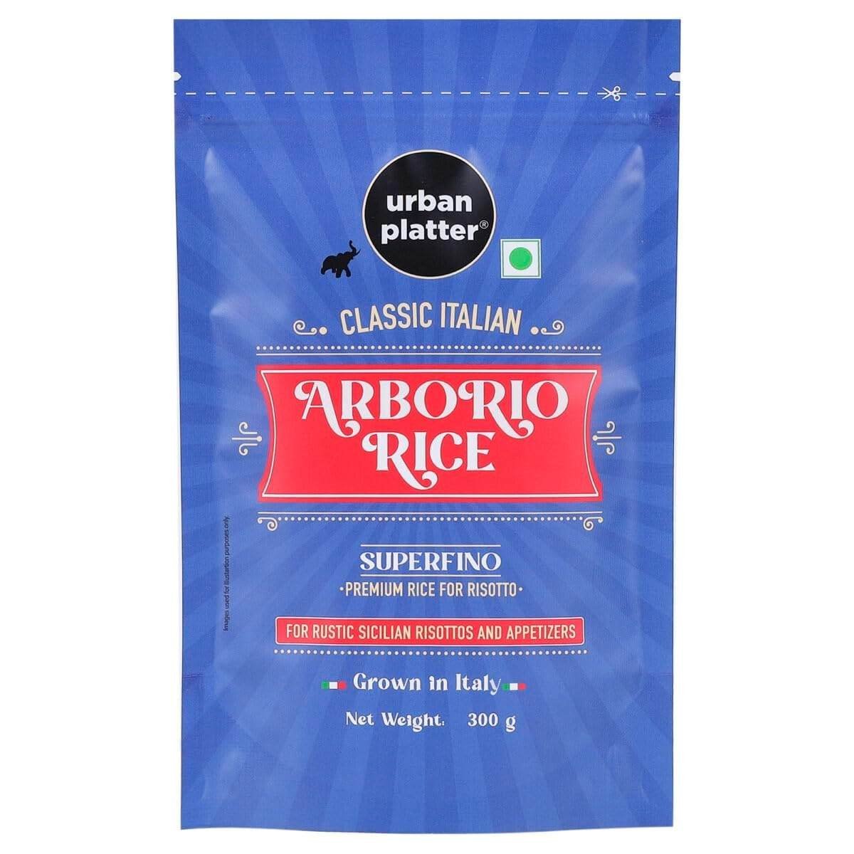 uk61zWfa0dzL-1.jpg Urban Platter Classic Italian Arborio Rice, 300g (Risotto Rice | Short Grain Rice | Starchy and Chewy) - Fast UK Delivery - Image 1