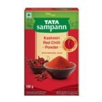 Tata Sampann Kashmiri Red Chilli Powder with Natural Oils, 100g, Kashmiri Lal Mirch Powder, With Exclusive Recipe - Fast UK Delivery