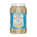 Neuherbs Omega Steel Cut Oats with chia seeds 1kg | Ready to eat cereal, Whole Grain, Breakfast Cereal & Gluten free - Fast UK Delivery