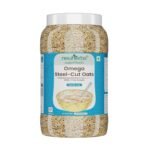 Neuherbs Omega Steel Cut Oats with chia seeds 1kg | Ready to eat cereal, Whole Grain, Breakfast Cereal & Gluten free - Fast UK Delivery