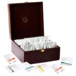 Tea Treasure Wooden Tea Chest - 60 Pyramid Tea Bags - Fast UK Delivery