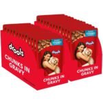 Drools Puppy Wet Dog Food, Real Chicken and Chicken Liver Chunks in Gravy, 3.6Kg (150g X 24) Pack of 48 - Fast UK Delivery