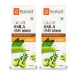 KRISHNA'S HERBAL & AYURVEDA Lauki Amla Juice - 500 Ml (Pack Of 2) Fresh Lauki And Cold Pressed Amla Juice | Strengthens Digestive System| Helpful In Sugar Levels - Fast UK Delivery
