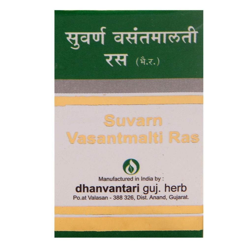 uk7145OBg5UKL-1.jpg Dhanvantari Suvarna Vasant Malti Ras-20 Tablet, 2 Count - Fast UK Delivery - Image 1