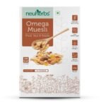 Neuherbs Omega Muesli Fruit, Nuts and seeds millets 400g | Rich in protein & omega 3, Zero added sugar | Cereal for Breakfast - Fast UK Delivery