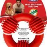 Drools Dog Non-Toxic Rubber Toy for Dogs, Trio Bolt Ring 130g Pack - Fast UK Delivery