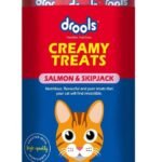 Drools Creamy Lickable Cat Treats Salmon & Skipjack 25Pcs Pack, 375G Pack, All Life Stages - Fast UK Delivery