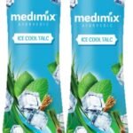 Medimix Ayurvedic Ice Cool Talc, 125g (Pack of 2) Humarabazar - Fast UK Delivery