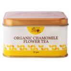 The Indian Chai - Organic Chamomile Tea (Tin) for Sleep, Stress and Anxiety, Caffeine Free (25 grams, 30 cups) - Fast UK Delivery