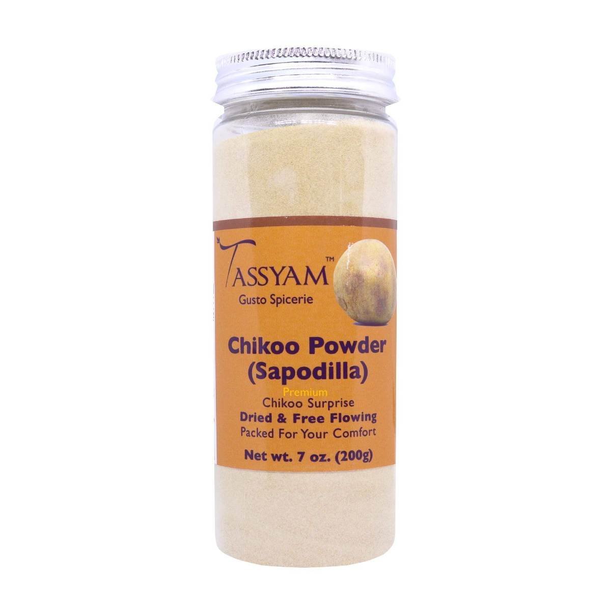 uk717aNYZovmL-1.jpg Tassyam Chikoo Powder 200g Bottle | Vegan & Natural Sapodilla/ Sapota - Fast UK Delivery - Image 1