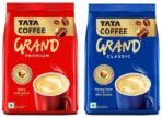 Tata Coffee Grand Premium Instant Coffee| 100g Pouch & Tata Coffee Grand Classic Instant Coffee| With Flavour Locked Decoction Crystals | 100g Pouch - Fast Shipping to USA & Canada
