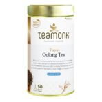 Teamonk Tapas USDA Certified Organic Darjeeling Oolong Tea - 50 Biodegradable Pyramid Tea Bags. Helps Overall Wellbeing. Boosts Metabolism - Fast Shipping to USA & Canada