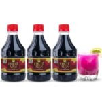 Dhampurgreen Black Currant Salty, 900Ml (300Ml X 3) | Mocktail Cocktail Vodka, Rum, Gin Mixer Syrup | Makes 10-12 Drinks Each Bottle | Pour Add Stir & Sip Syrup For Cocktails | Non Alcoholic Beverage - Fast UK Delivery