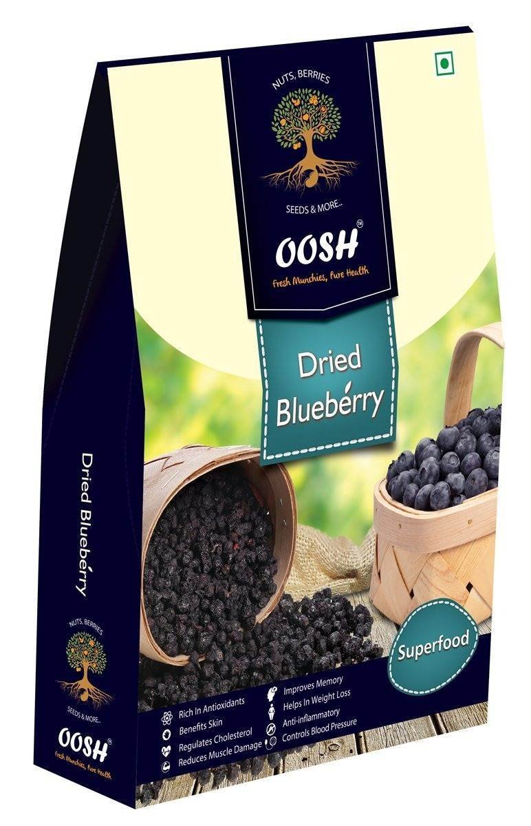 uk71AsxOck0yL-1.jpg OOSH Dried Whole Blueberries, 150 g - Fast UK Delivery - Image 1