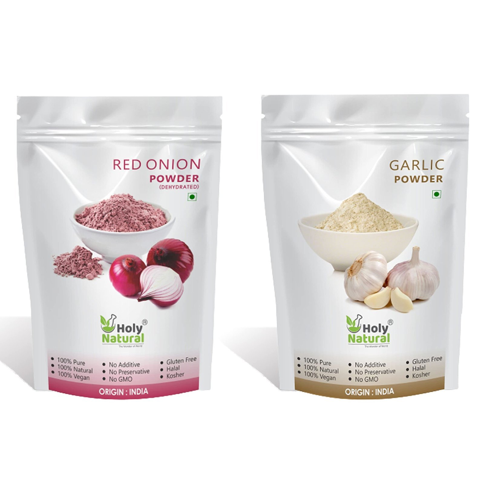 uk71BEJOkMg-L-1.jpg Holy Natural Red Onion Powder & Garlic Powder 1 KG Each I Fresh Flavor & Taste I Seasoning Powder I Use in sauces, salad dressings, gravies & stews I 100% Pure & Natural (Pack of 2) (Extra Super Saving) - Fast UK Delivery - Image 1