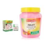 Panchvati Herbals Acne Cream 10 gm, & Fruit Face Massage Gel 500 gm,Removes black patches,Restores moistures and locks it in the skin,Nourishes skin with essential oils and necessary vitamins