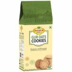 Dhampurgreen Jaggery Gur Oats Cookies Biscuit, 200G | Gur Gud Bakery Cookies Biscuit, Healthy Snacks - Fast UK Delivery