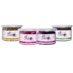 The Indian Chai - Combo, Chamomile Tea, Rose Petals, Hibiscus Tea and Spearmint Tea, for Sleep, Stress, Cholesterol and Immuntiy, All Organic Caffeine Free, Herbal Tea, 25g each, (4 x 25g) - Fast UK Delivery