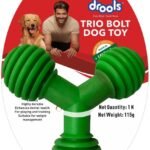 Drools Non-Toxic Rubber Toy for Dogs, Trio Bolt Ring 115g Pack - Fast UK Delivery