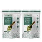 Neuherbs Unroasted Arabica Green Coffee Beans Powder | With Chlorogenic Acid | For Weight Loss Management (200 g Powder Pack of 2) - Fast UK Delivery