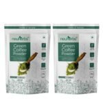 Neuherbs Unroasted Arabica Green Coffee Beans Powder | With Chlorogenic Acid | For Weight Loss Management (200 g Powder Pack of 2) - Fast UK Delivery