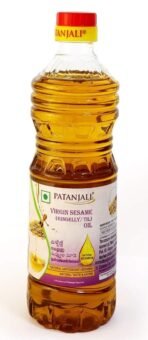 Patanjali Sesame Oil (Gingelly) Pure & Natural Til Oil for Cooking, Frying, 500 ML Bottle - Fast UK Delivery