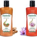 Medimix Ayurvedic Sandal with Eladi Oil Body Wash, 250 ml & Medimix Ayurvedic Kumkumadi with Natural Glycerine Body Wash, 250 ml