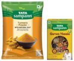 Tata Sampann Turmeric Powder With Natural Oils, 500g & Tata Sampann Garam Masala with Natural Oils, Crafted by Chef Sanjeev Kapoor, 100g - Fast UK Delivery