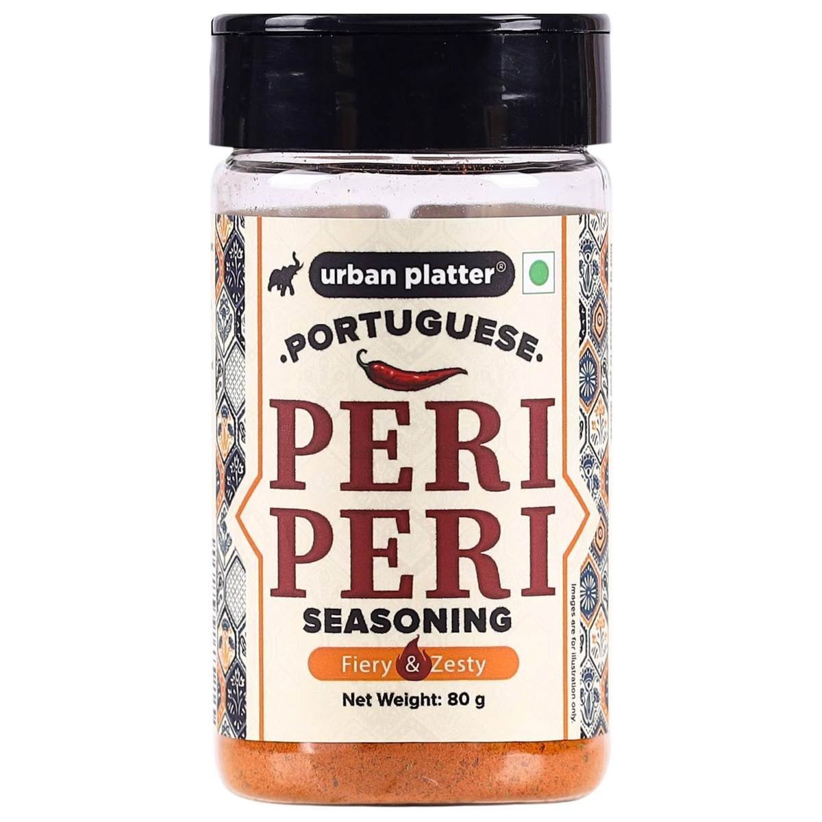 uk71DCX9FSg7L-1.jpg Urban Platter Portuguese Peri Peri Seasoning Mix, 80g (All Purpose Seasoning, Perfect for Pop Corn, Pasta, Fries Seasoning | Dairy-Free) - Fast UK Delivery - Image 1