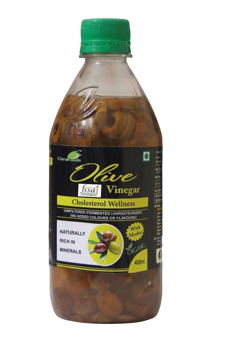 uk71EV6xFIfOL-1.jpg Cura Mahaveer Olive Cider Vinegar Premium (Jaitun ka Sirka) (450ml) Zaitoon Ka Sirka With Mother | Naturally 100% Pure & Natural Organic Herbal Vinegar - Fast UK Delivery - Image 1