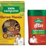 Tata Sampann Hing (Bandhani Hing), Recommended by Chef Sanjeev Kapoor, Compounded Asafoetida, 50g & Tata Sampann Garam Masala with Natural Oils, Crafted by Chef Sanjeev Kapoor, 100g - Fast UK Delivery