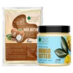 Bliss of Earth Shea Butter + Mango Butter Great For Skin & and Hair care | Stretch Mark | Skin Smoothing | Moisturizer | DIY Products 100gm Each - Fast UK Delivery