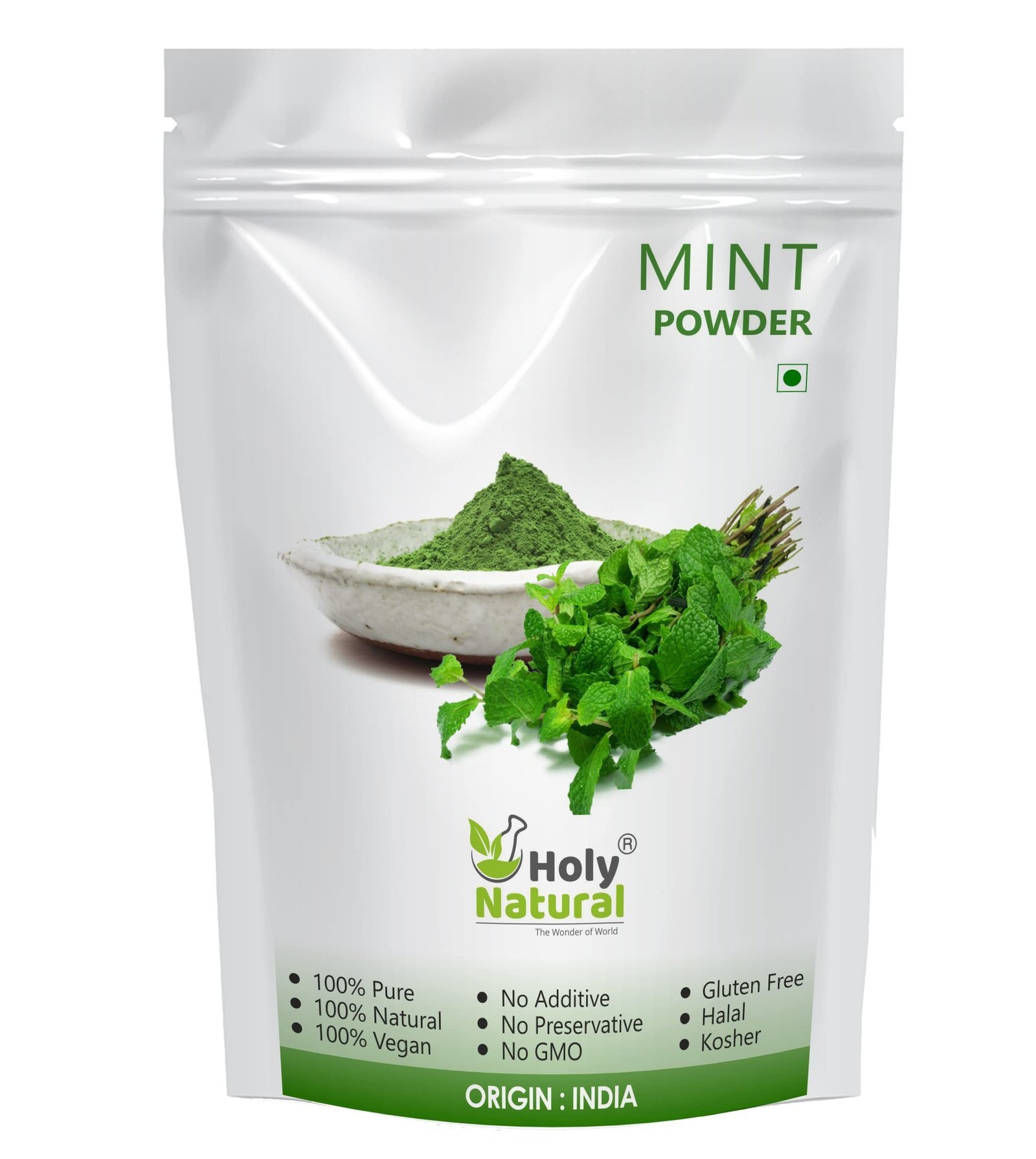 uk71HsXbUVToL-1.jpg Holy Natural Mint powder (100gm), (Pudina powder), Super food & Healthy, Use for Drink, Juice & Sprinkle on Dishes. - Fast UK Delivery - Image 1