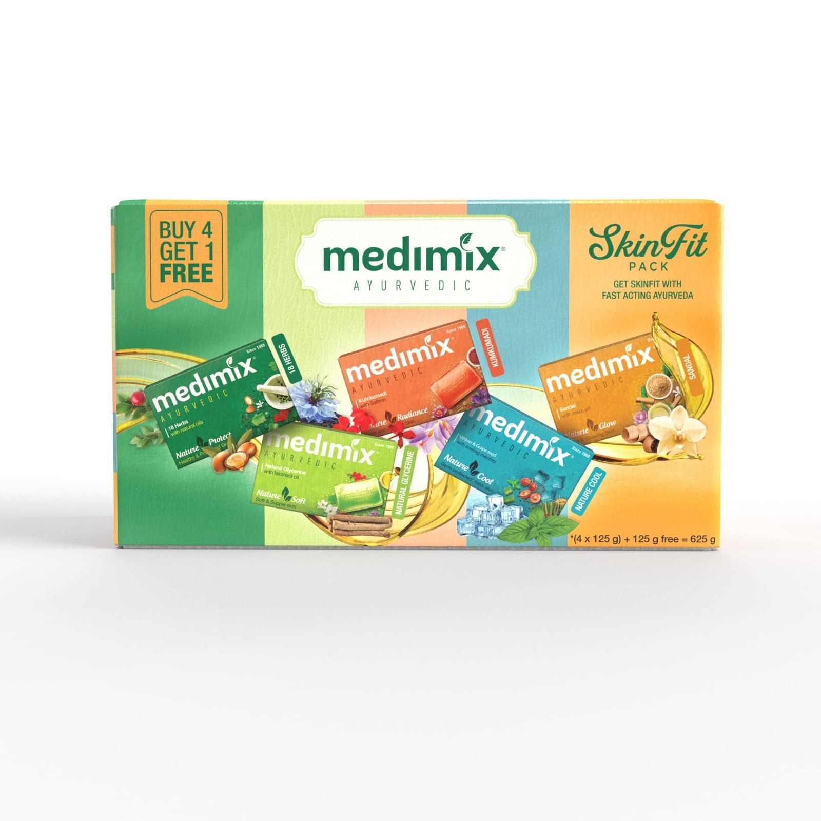 uk71IT0ugDc3L-1.jpg Medimix Ayurvedic Skinfit Bathing Soaps 125G (Pack Of 5)|Shop For Healthy & Protected Skin, Cool & Fresh Skin, Soft & Supple Skin, Radiant Skin & Glowing Skin|Paraben-Free & Sulphate-Free|100% Vegan - Fast UK Delivery - Image 1