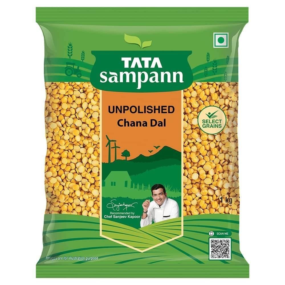 uk71IVAHd7FIL-1.jpg Tata Sampann Chana Dal, 1kg - Fast UK Delivery - Image 1