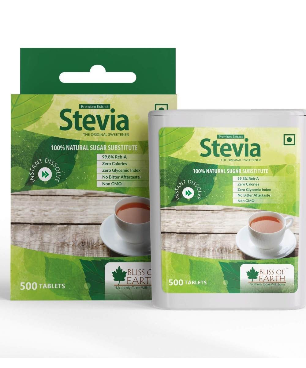 uk71JBBfBxIcL-1.jpg Bliss of Earth Stevia 500 Tablets Sugar free Pellets Zero Calorie Sweetener Diabetic and Keto Friendly Zero Calorie Keto Sweetener, Organic Quick Dissolve 99.8% REB-A Purity - Fast UK Delivery - Image 1