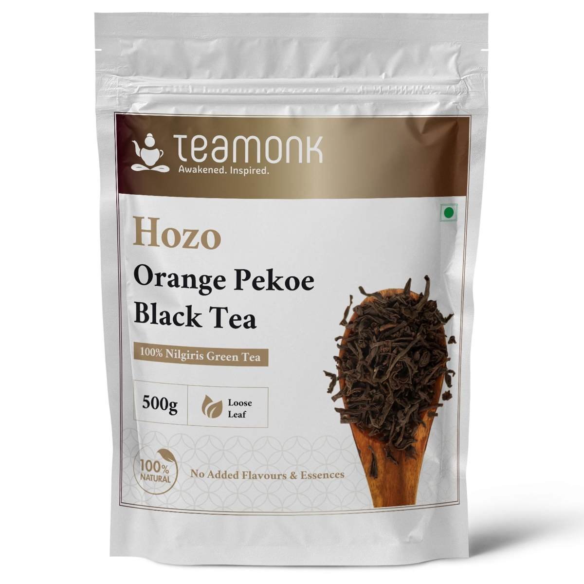 uk71KTco7WNLL-1.jpg Teamonk - Hozo Orange Pekoe High Mountain Nilgiris Black Tea (250 Cups) - 500 grams Pouch. Boosts Energy and Rich in Antioxidants. 100% Whole Leaf Loose Tea Leaves (No Powder) - Fast Shipping to USA & Canada - Image 1