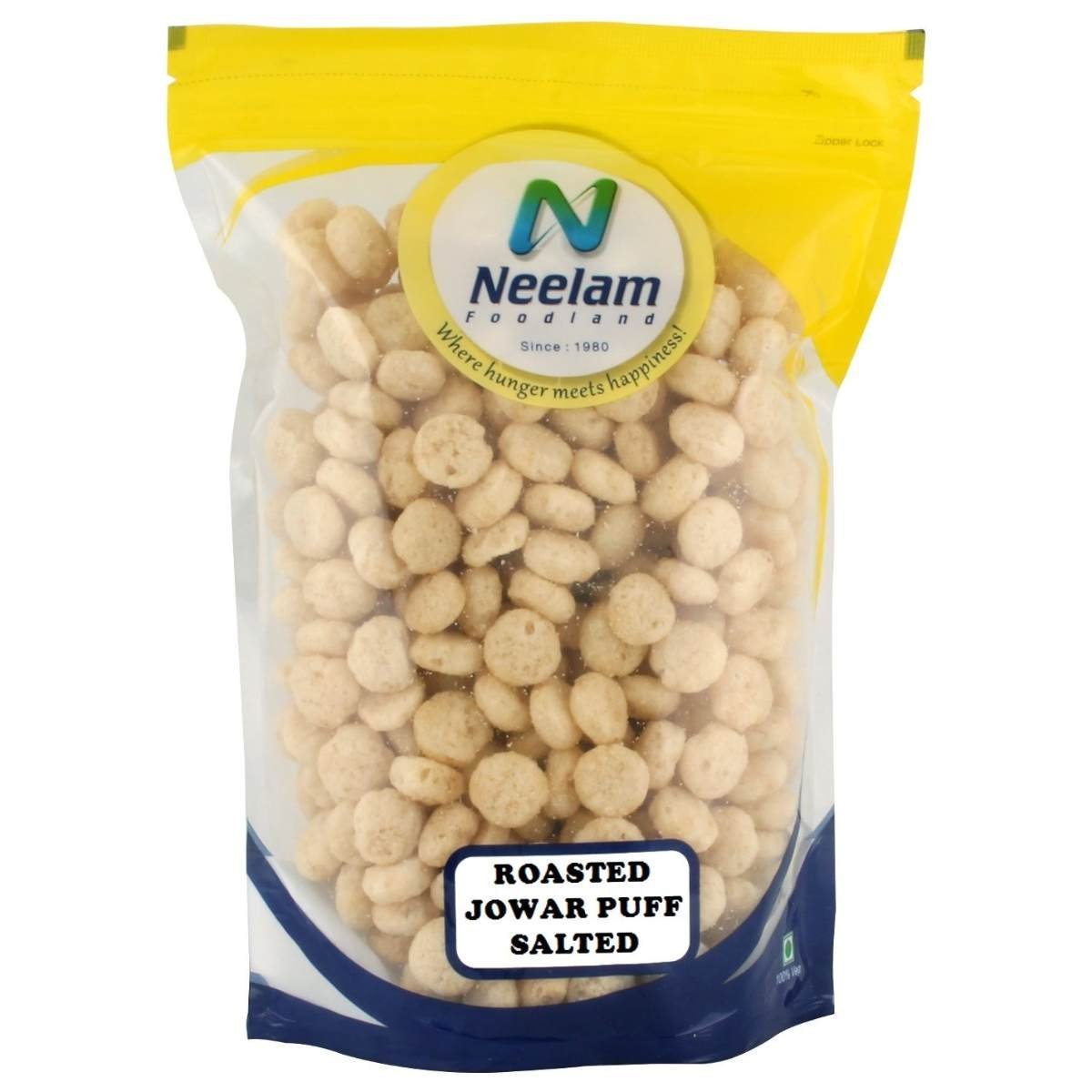 uk71KeuwzF99L-1.jpg Neelam Foodland Roasted JAWAR Puff Salted, 400g - Fast UK Delivery - Image 1