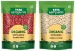 Tata Sampann Organic Rajma (Red), 500 g & Tata Sampann Organic Kabuli Chana, 500 g - Fast UK Delivery