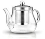 Octavius | Pear Shape Glass Tea Pot with Infuser - 600 ml | Borosilicate Glass | Heat Resistant | Green Tea Maker | Loose Leaf Tea Maker | Ideal for 4 Cups - Fast UK Delivery