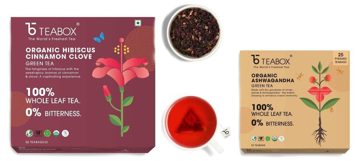 uk71NFIVFCVjL-1.jpg Teabox Organic Hibiscus Cinnamon Clove Green Tea Bags 50 pcs & Teabox Organic Ashwagandha Green Tea 25 Teabags - Fast UK Delivery - Image 1
