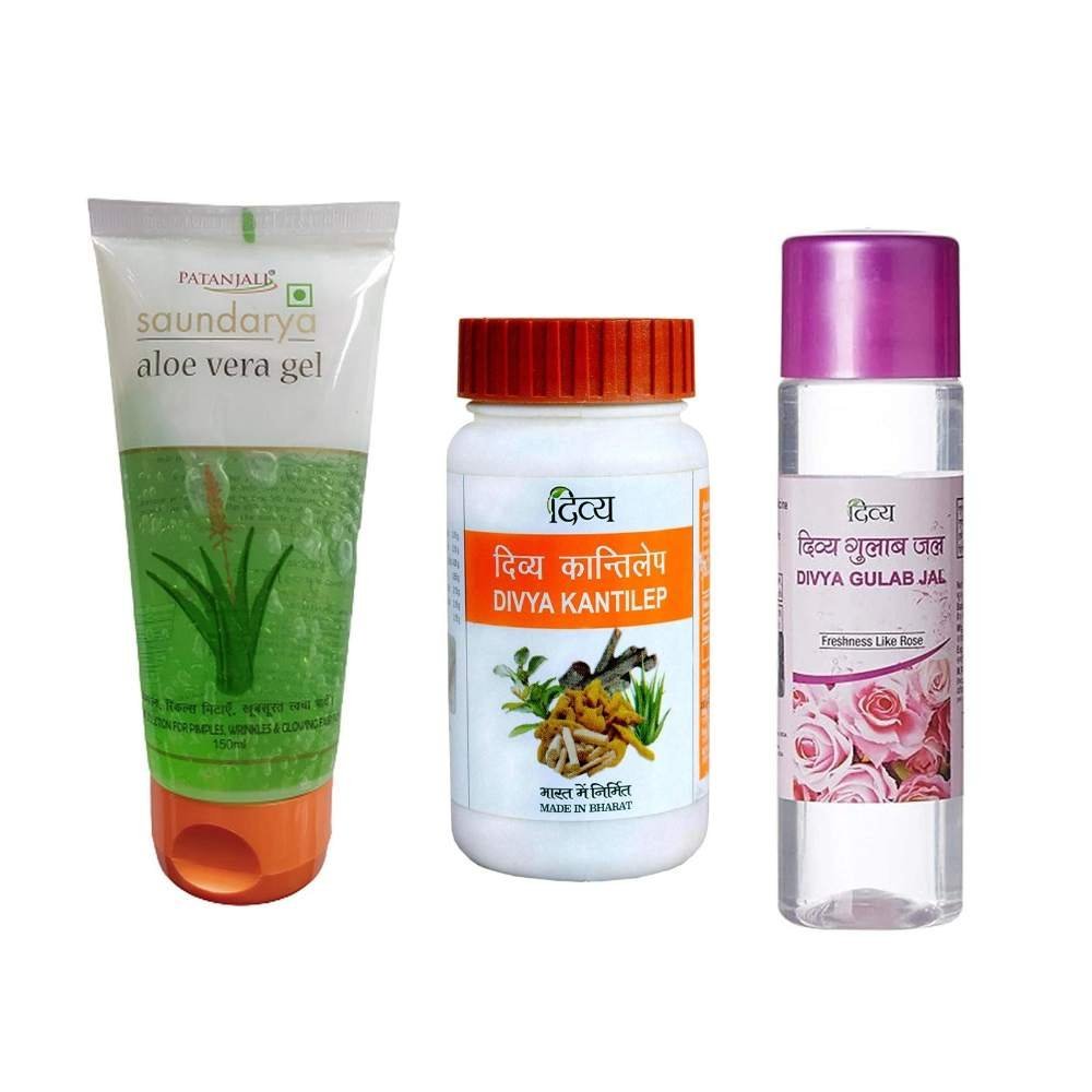 uk71NKdOmqiVL.jpg PATANJALI Alovera gel 150 ml, Divya kanti lep 50 gm, Divya Gulab Jal 120 ml - Fast UK Delivery - Image 1