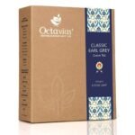 Octavius | Earl Grey Green Tea - 100 Gm (50 Cups) | 100% Natural | Loose Leaf | Natural Bergamot Extracts | Antioxident-Rich | Help Ease Stress & Anxiety | Improves Digestion & Skin Health | 100 Gm Box - Fast UK Delivery