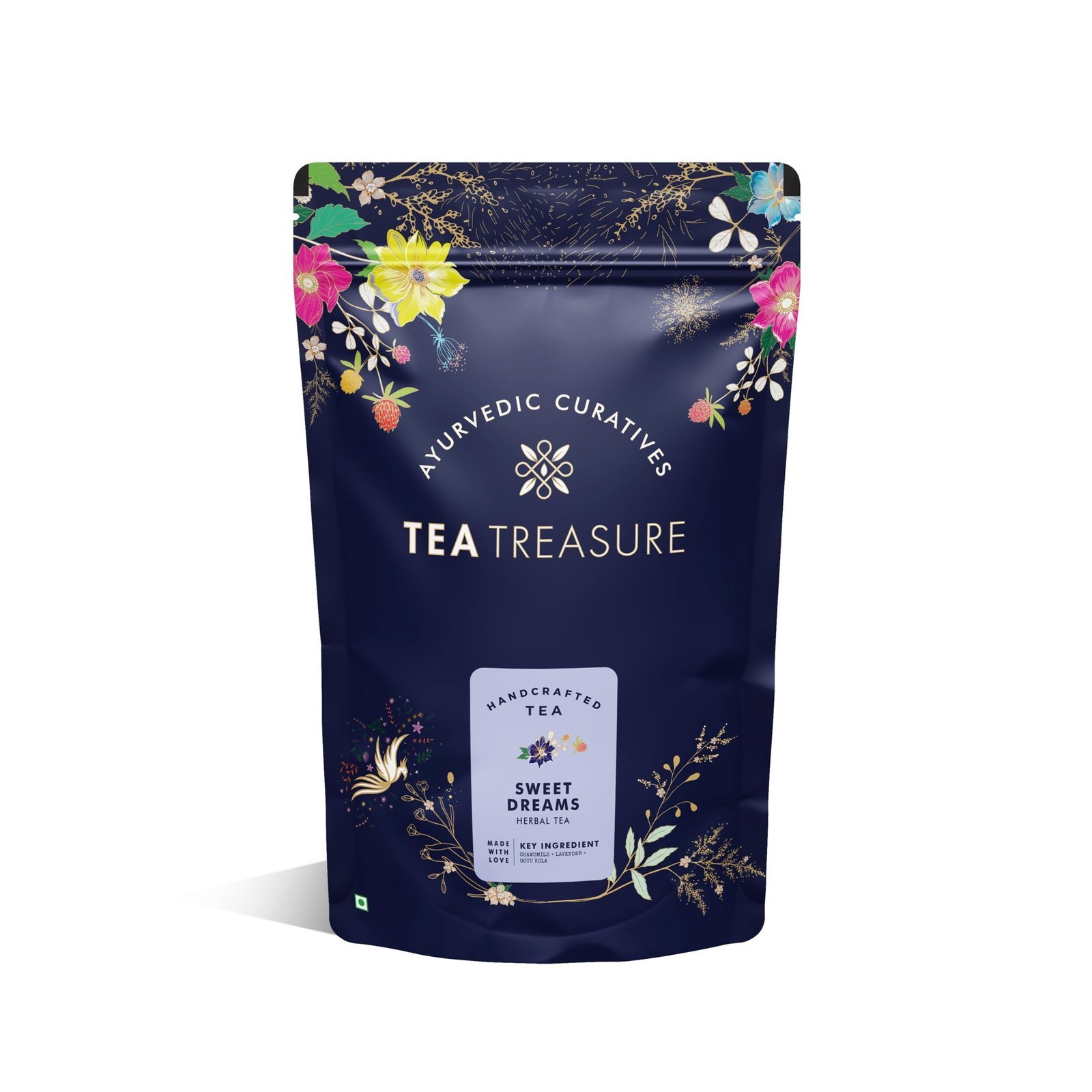 uk71OBoFmx32L-1.jpg Tea Treasure Sweet Dreams Caffeine Free Tea 50gm | Calms The Mind | Helps You Relax | Reduces Stress | Promotes Sleep - Fast UK Delivery - Image 1