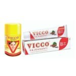 VICCO Vajradanti Powder (100Gm) With Vajradanti Paste Regular Flavour (150Gm) Combo Pack - Relieves, Massage, Gingivitis, Bad Breath - Fast UK Delivery