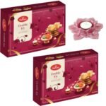 Haldiram's Double Joy & Double Joy Diwali Gift Box with Large Diya Combo - Fast UK Delivery