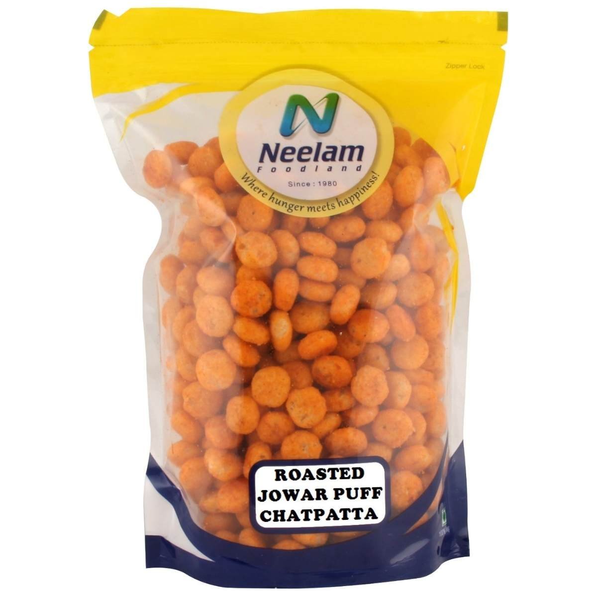 uk71PZu2n6q6L-1.jpg Neelam Foodland Roasted JAWAR Puff CHATPATTA, 400g - Fast UK Delivery - Image 1